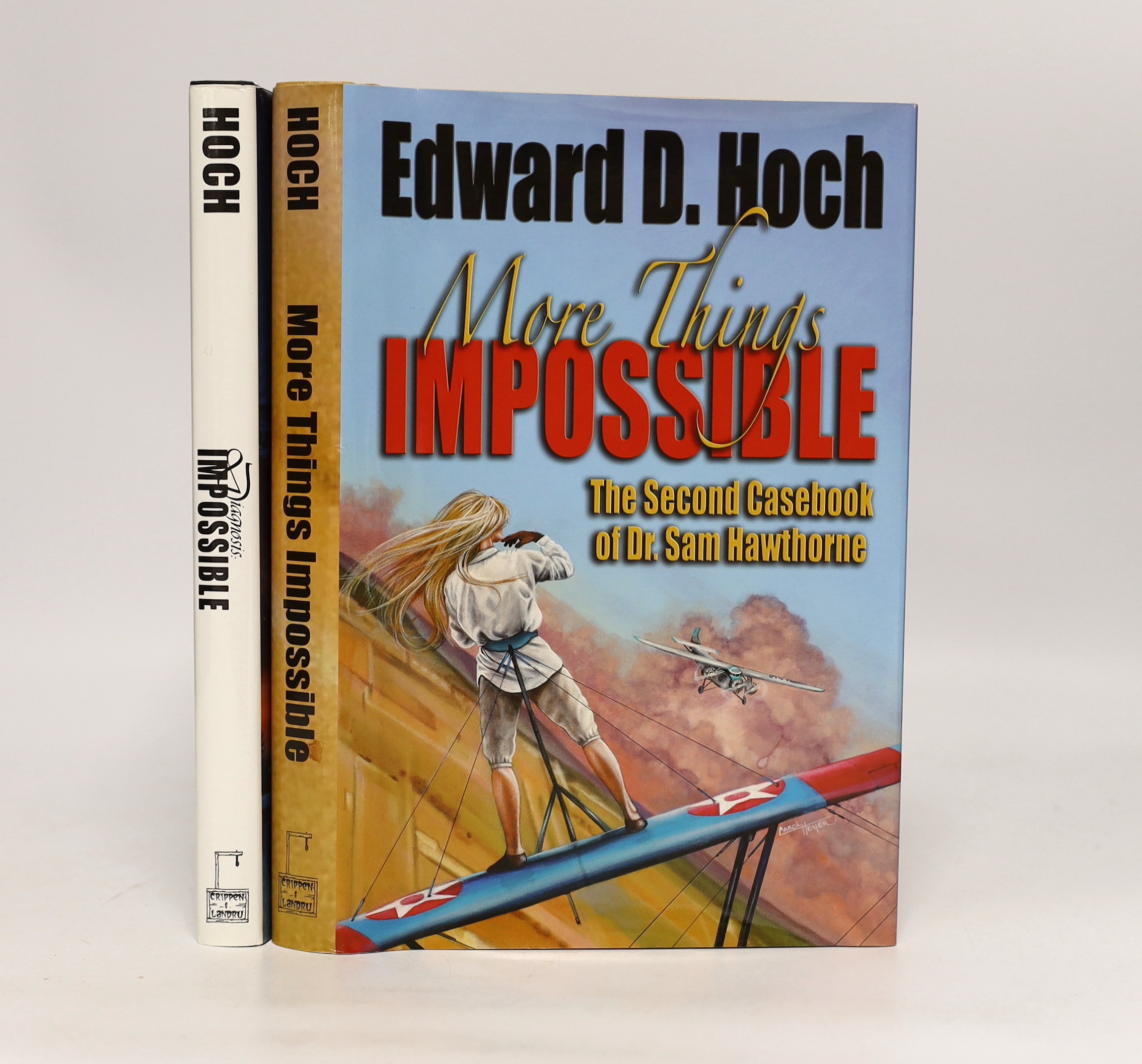 Hoch, Edward D. - Diagnosis: Impossible The problems of Dr. Sam Hawthorne. Limited Edition (of 300 numbered copies, signed by the author). publisher's cloth and d/wrapper. Norfolk (Va): Crippen & Landru, 1996